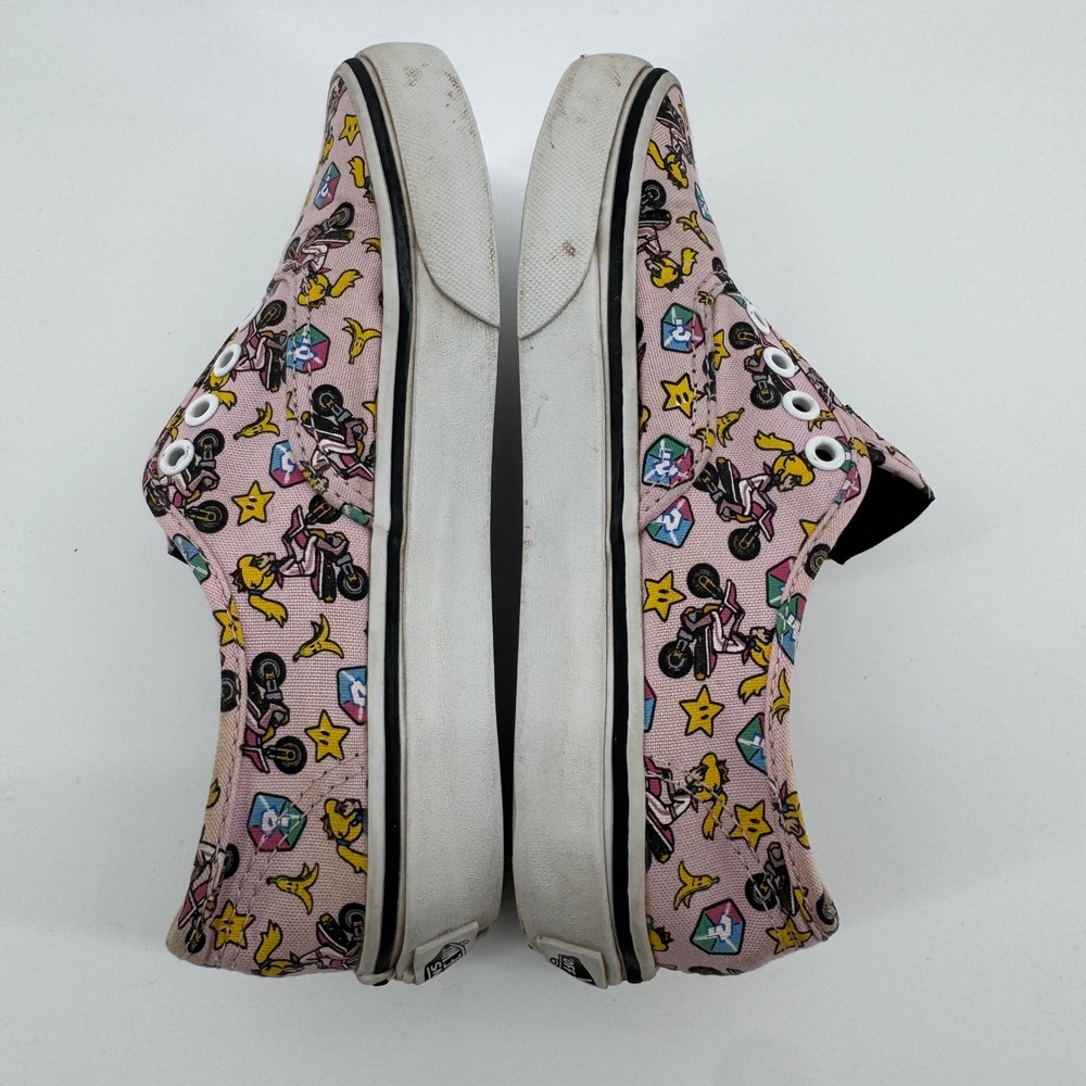 Vans Nintendo Mario Kart Princess Peach Authentic Pink Kids Shoes Size 2.5 - Picture 10 of 13